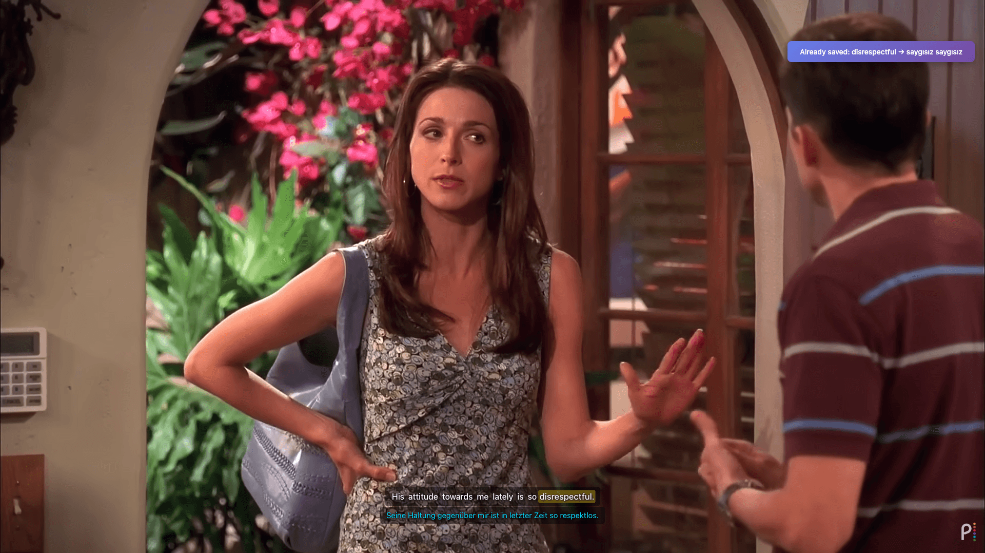 Clicking a word in subtitles